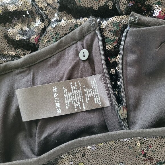 Anthropologie Joni Sequin Flare Pants Size 00 Black High Rise Cocktail Festival - Picture 8 of 8